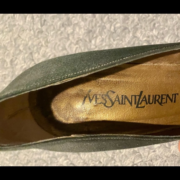IVES SAINT LAURENT VINTAGE SATIN HEELS